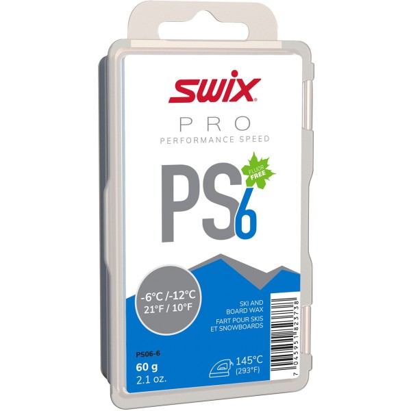 Swix PS6 BLAU 60g Skiwachs PFC-free