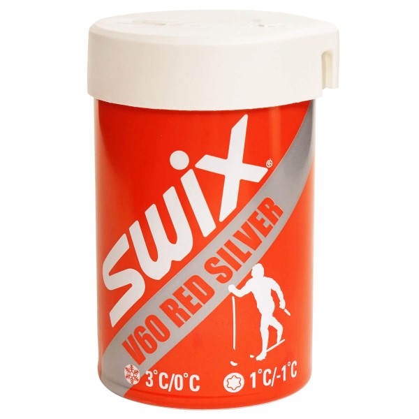 Swix Langlauf-Steigwachs V60 Hartwachs rot silber rot-silber +3 bis -1°C
