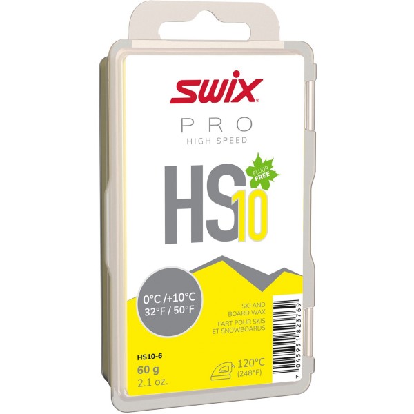 Swix Trainingswachs HS10 High Speed gelb 60g Level 4