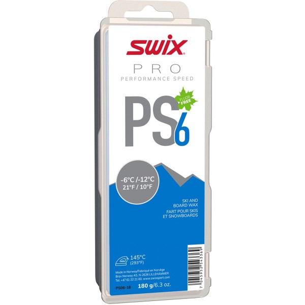 Swix PS6 BLAU 180g Skiwachs PFC-free
