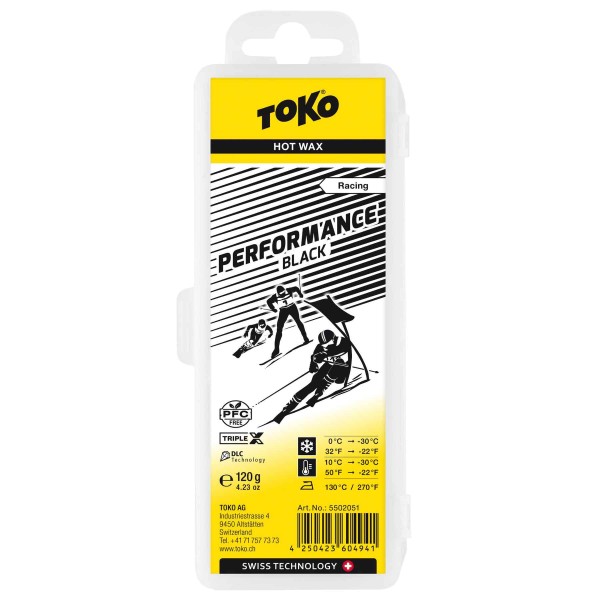 Toko Trainingswachs Performance black schwarz 120g Level 4